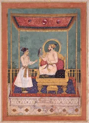 Shah Jahan intronisé avec son fils Dara Shikoh, c. 1630-1640